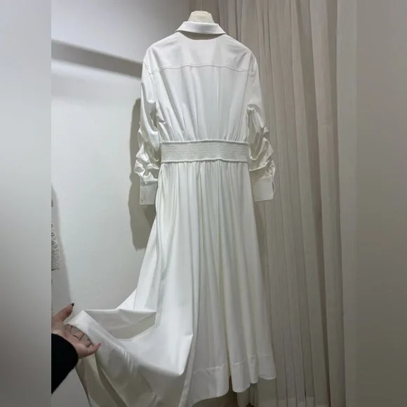 Alice Olivia EDIE CORSET BUTTON DOWN MIDI DRESS $550 NEW without tag - Picture 11 of 11